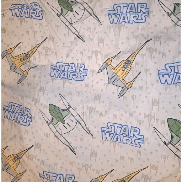 Star Wars Naboo Starfighter Twin Flat & Fitted Sheets  Phantom Menace - Picture 3 of 3